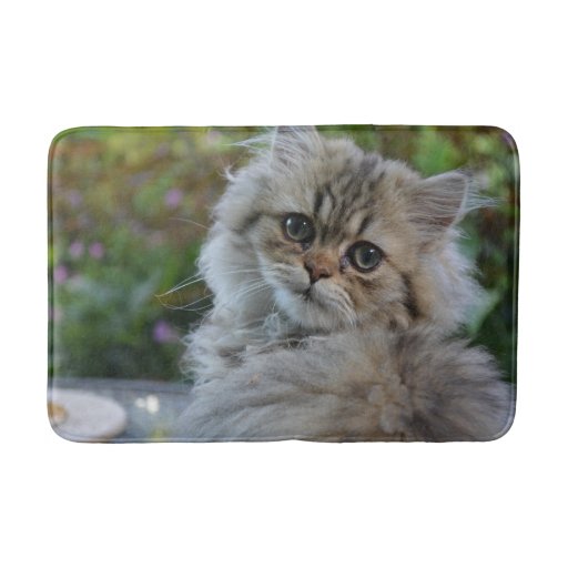 Furry Cat Bath Mat Zazzle