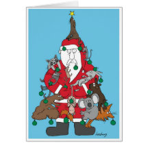 Furry Christmas Greeting Card