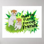 Furry Ferret Friends Print