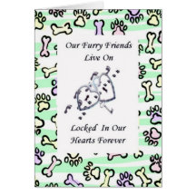 Furry Friends Live On Locked In Our Hearts 3 Card