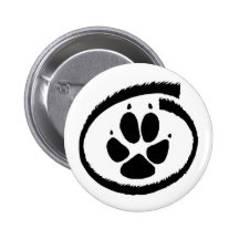Furry Inside (Fox Paw) Badge Button