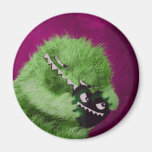 Furry Monster in Love with Angry Heart Fridge Magnet
