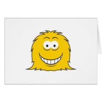 Furry Monster Smiley Face cards by doonidesigns Furry Monster Smiley Face cards