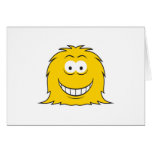 Furry Monster Smiley Face Cards