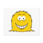 Furry Monster Smiley Face Post Card