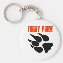 Furry Pride Pawprint Keychain
