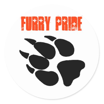 Furry Pride Pawprint Sheet Of Stickers