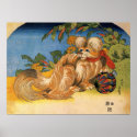 Furry Vintage Chinese Dog posters
