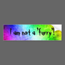 Furry Wolf-Fur Rainbow bumper stickers