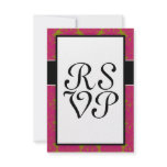 fuschia and olive fleur damask pattern design invitations