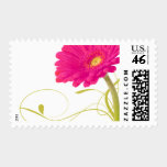 Fuschia Daisy Gerbera Wedding Stamps stamps