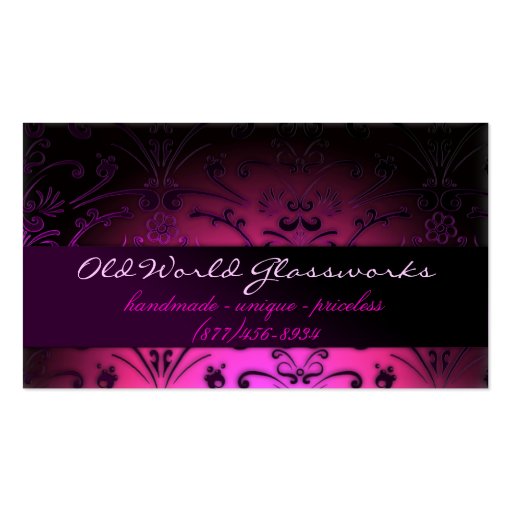 Fuschia Dreams Business Cards (front side)