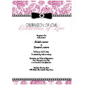 Fuschia Floral Wedding Invitation invitation