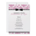 Fuschia Floral Wedding Invitation