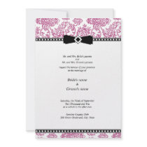 Fuschia Floral Wedding Invitation by PMCustomWeddings Fuschia Floral Wedding Invitation