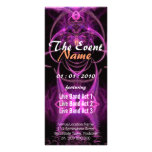 Fuschia Fractal Event Flyer Custom Rack Cards