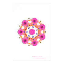 Fuschia Heptagoic Flower posters by clarachandler Fuschia Heptagoic Flower posters