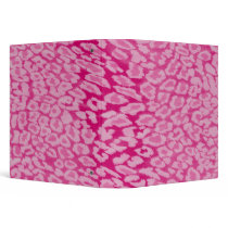 Fuschia Leopard Binder