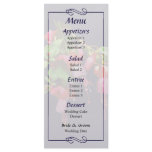 Fuschia Marshia Wedding Menu Custom Rack Card