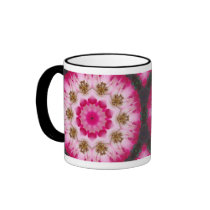 Fuschia Orchid Kaleidoscope Mug by GrumpyKittenGraphics Fuschia Orchid Kaleidoscope Mug