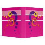 Fuschia Pink 1" Avery Binder with Circles