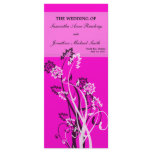 Fuschia Pink Floral Wedding Program Rack Cards
