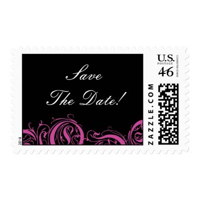 Fuschia Save the Date Stamp