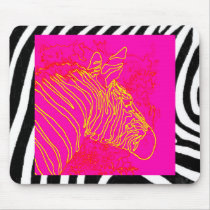 Fuschia Zebra mousepads by vcm1412 Fuschia Zebra mousepads