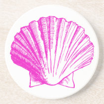 Fuscia Pink Seashell Coaster coasters