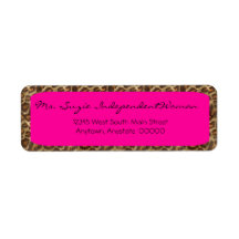 Fuscia Wild Side Address Labels