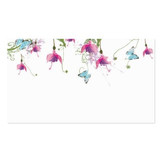 Fushia flowers Profile Card profilecard