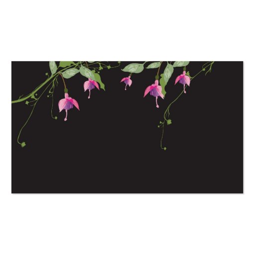 Fushia flowers Profile Card Business Card (front side)
