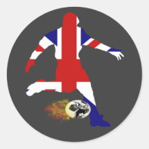 Fútbol de Inglaterra Pegatina Redonda