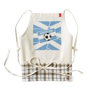 Fútbol de la Argentina Delantal Zazzle HEART