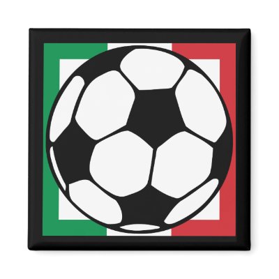 futbol. italia square. fridge magnet by asyrum