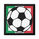 futbol. italia square. fridge magnet