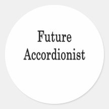 Future Accordionist Round Stickers