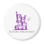 Future Architect Cute Design! Refrigerator Magnet