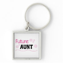 Future Aunt Black and Pink T-shirts and Gifts Keychains