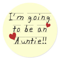 Future Auntie Kid Print Tshirts and Gifts Sticker