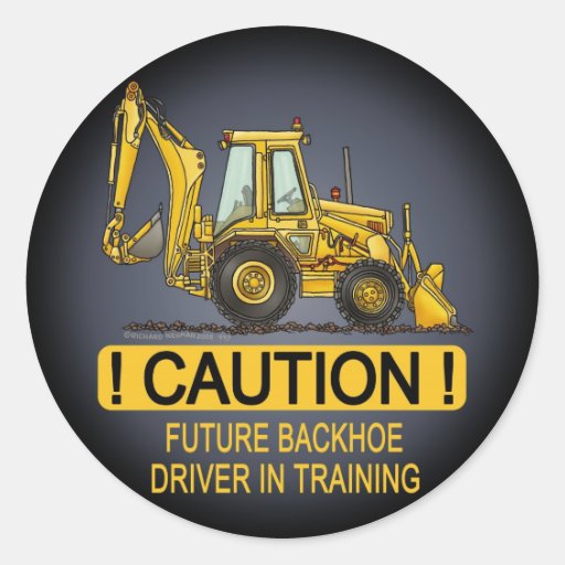 Future Backhoe Driver Kids Sticker Zazzle