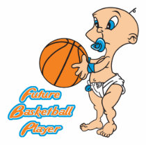 future basketball player baby boy photo sculpture