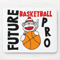 Future Basketball Pro Sock Monkey mousepads by LifesInk Future Basketball Pro Sock Monkey mousepads