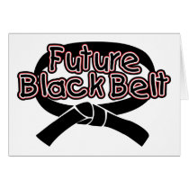 Future Black Belt  (red) Greeting Cards
