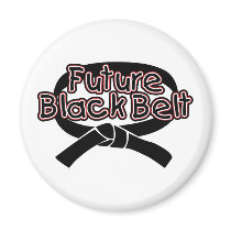 Future Black Belt  (red) Fridge Magnet