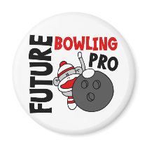 Future Bowling Pro Sock Monkey Fridge Magnets