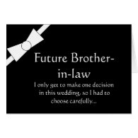 Future Brother in Law Best Man Request Invitation Greeting Cards