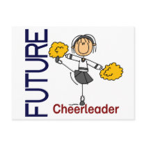 Future Cheerleader Stick Figure postcards