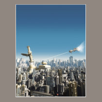 Future City - Falling Tower postcards