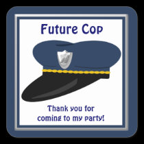 Future Cop Police Hat Party Favors stickers